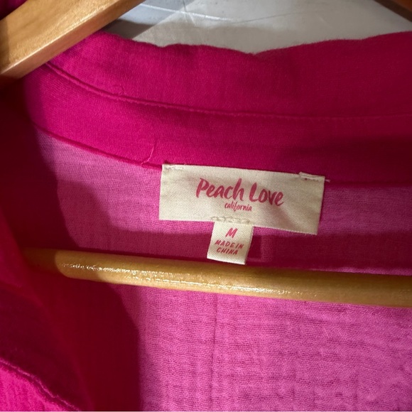 Peach Love Barbie Hot Pink Rhinestone Lined Color Block Shirt Dress Medium - Picture 4 of 7